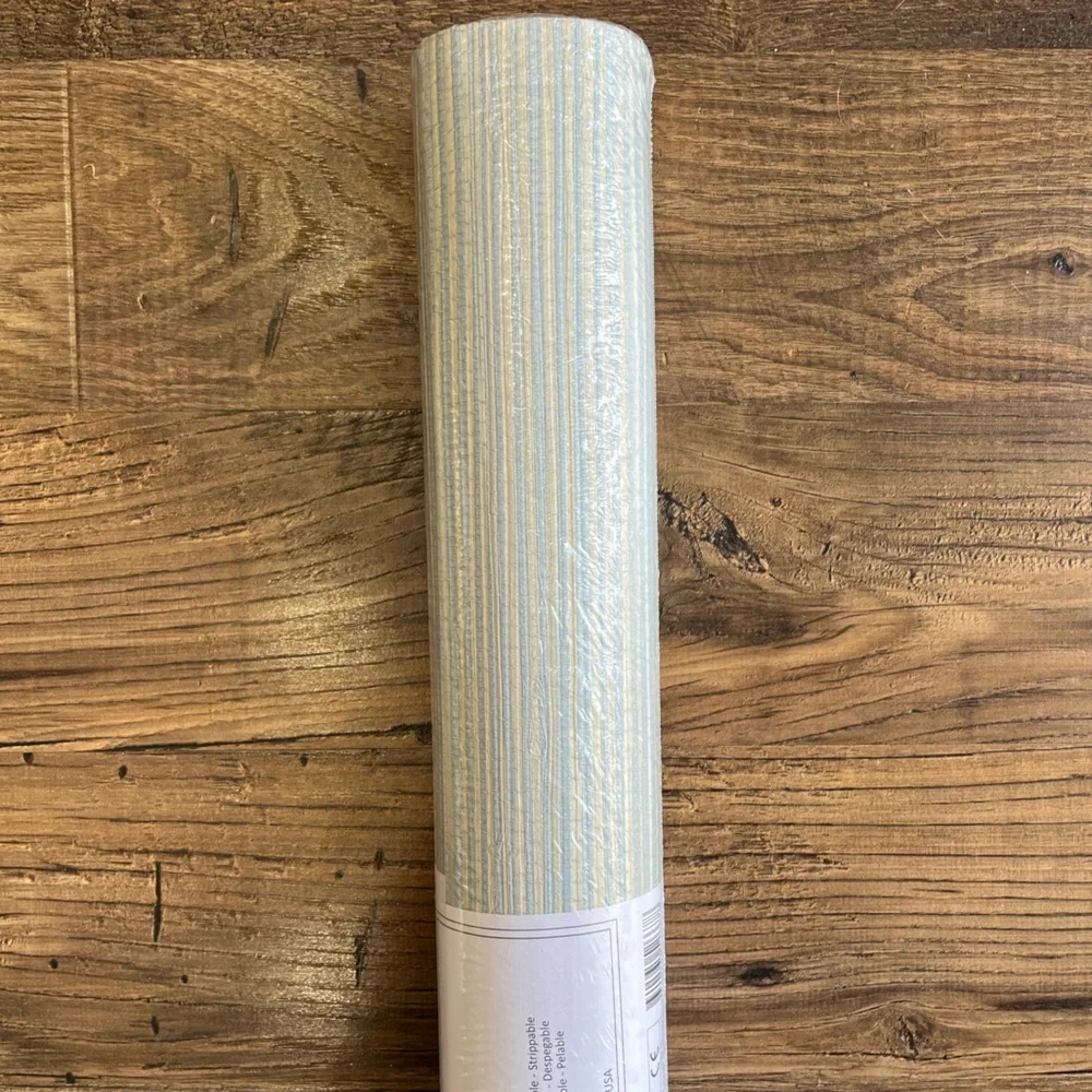 NWT Thibaut Wallpaper T13338 St Thomas Spa Blue Non Woven Vinyl 1 Double Roll